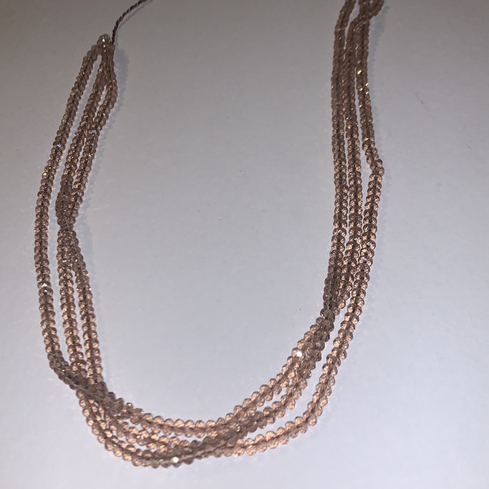 Taolei three layer crystal necklace
